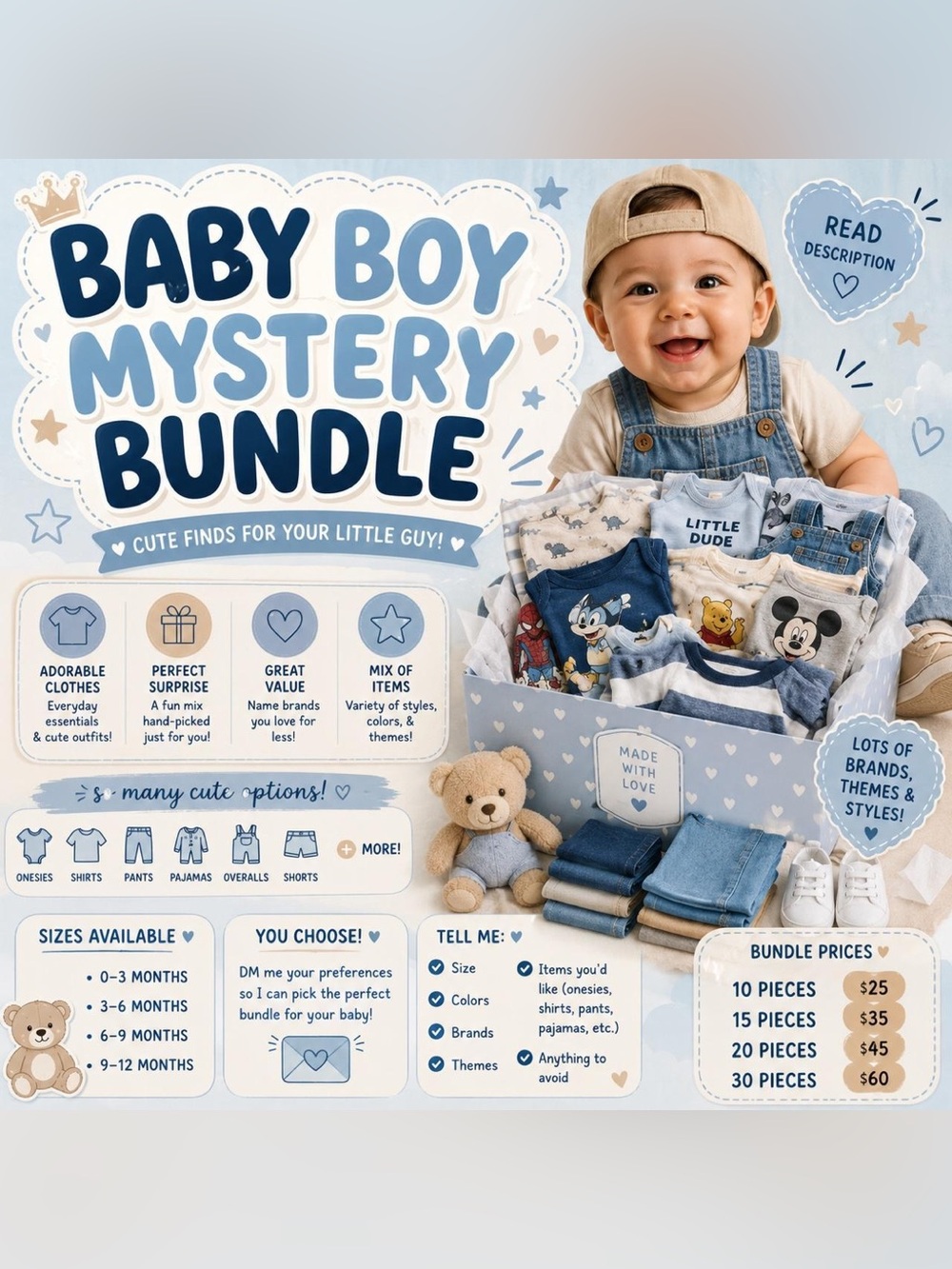 Baby Boy Mystery Bundle 0-9m